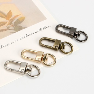 Anahtarlık <span class=keywords><strong>Metal</strong></span> Döner Klips Çinko Alaşımlı Kordon Klipsleri Kolay Bağlantı için Döner Kancalı Donanım - Product Image 5