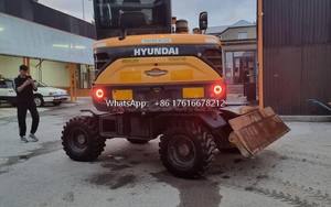 Prix bas, excavatrice sur pneus Hyundai HW60 neuve, 6 tonnes, moteur Cummins, haute efficacité, utilisation en construction et en agriculture - Product Image 4