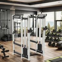 Estación de Entrenamiento Multifuncional de Acero para Gimnasio en Casa, Unisex, con Banco de Sentadillas, Banco de Press y Sistema de Poleas Eléctrico