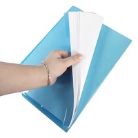 Porte-documents transparent en PP format A4 A5 en forme de L | Protège-documents en plastique