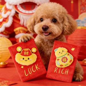 Nuovo Giocattolo Sonoro in Peluche a Forma di Busta Rossa Cinese <span class=keywords><strong>2026</strong></span>, Durevole, per la Cura Dentale e l'Addestramento - Product Image 2