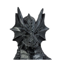 Statue de dragon fantastique gothique grandeur nature, porte-mouchoirs en papier, sculpture en résine pour la décoration de jardin, patio, pelouse pour Halloween
