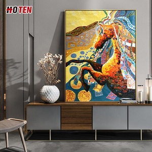 Pintura al Óleo Moderna China Abstracta de Cabeza de Caballo <span class=keywords><strong>sobre</strong></span> <span class=keywords><strong>Lienzo</strong></span>, Arte de Pared Hecho a Mano, Colección de Pinturas de Animales para Colgar <span class=keywords><strong>en</strong></span> la Pared - Product Image 2