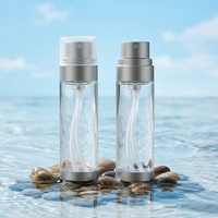 Flacon cosmétique en plastique à double compartiment, flacon pompe à double tube pour soins de la peau