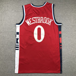2025 vente en gros et de haute qualité basket-ball hommes brodé cousu noir bleu blanc #0 Russell Westbrook <span class=keywords><strong>Clippers</strong></span> maillots - Product Image 3