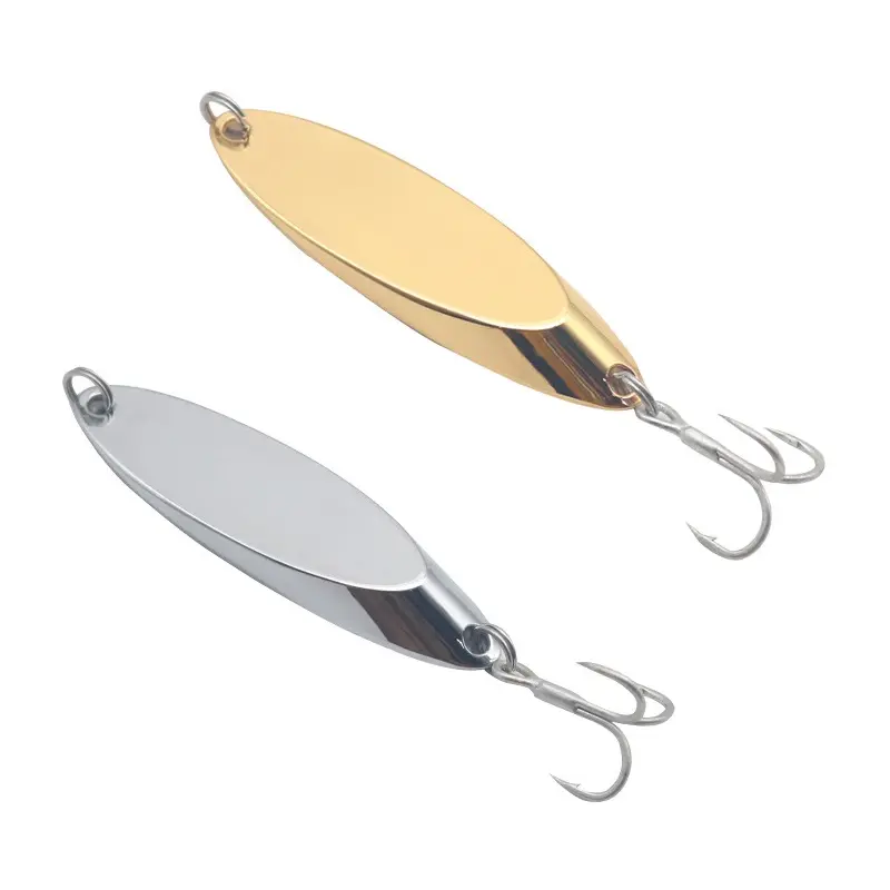 Gorgons Heavy Metal Spoon Fishing Lures Hard Bait Solid Beveled Sequins Fishing Tackle For Trout