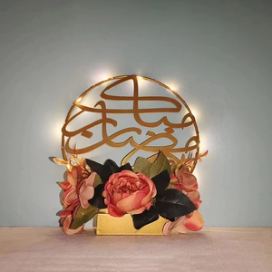 Guirlande lumineuse LED DAMAI pour le Ramadan, éclairage suspendu pour l'Aïd, guirlande florale en forme de lune, ornements suspendus - Product Image 4