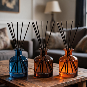 Refined Gem-toned Glass <b>Reed</b> <b>Diffuser</b> High Shine Finish For Luxury Gift Boutique Wholesale Factory Direct Price Premium Set - Product Image 1