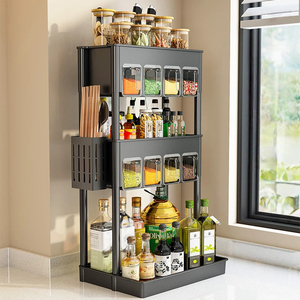 Scaffale portaoggetti <span class=keywords><strong>da</strong></span> cucina a più livelli, organizer per <span class=keywords><strong>spezie</strong></span>, <span class=keywords><strong>porta</strong></span> utensili, grande capacità, supporto rinforzato. - Product Image 2