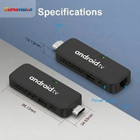 Decodificador OTT 4K Negro STB 1G+8G Quad Core Android 9.0 con WiFi, Control Remoto por Voz BT, HDR/H265, 12 Meses de Garantía