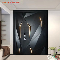 Puertas de Entrada Modernas de Aleación de Aluminio y Acero para Invierno con Aislamiento Térmico, Ventilación y Entrada sin Llave para Uso Exterior