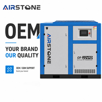 Compresor de Aire de Tornillo Rotativo Industrial Airstone, Sin Aceite, Lubricado por Agua, 5.5-11KW, 8-10Bar, Control PLC, Portátil, Alimentado por CA 380V