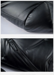 Chaqueta de invierno impermeable para hombre, chaqueta acolchada de lana con cuello levantado, Abrigo acolchado de invierno OEM - Product Image 4