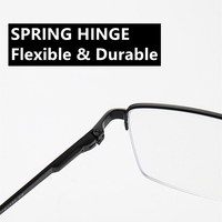Montures de lunettes haut de gamme hommes Anti Blue Ray petit Rectangle alliage d'or Semi-sans monture élasticité charnière Marcos De Anteojos
