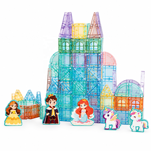 EPT Mini tuiles magnétiques 3 cm Château <span class=keywords><strong>de</strong></span> Princesse <span class=keywords><strong>37</strong></span>-146 pièces Boîte en métal Ensemble <span class=keywords><strong>de</strong></span> construction STEM <span class=keywords><strong>de</strong></span> voyage Jouet <span class=keywords><strong>de</strong></span> jeu d'imitation pour enfants <span class=keywords><strong>de</strong></span> 3 ans et plus - Product Image 1