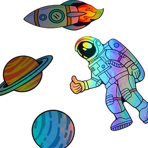 Không thấm nước Vinyl Holographic Sticker in ấn biểu tượng tùy chỉnh long lanh Laser cầu vồng trang trí nhãn Hologram chết cắt dán - Product Image 6