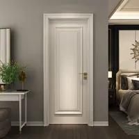 Fabricant Porte personnalisée en bois massif naturel Porte intérieure moderne insonorisée de haute qualité Villa Hôtel Porte de chambre