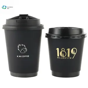 Cup Cafe Desechables 6oz 8oz 10oz Biodegradable Cardboard Coffee Cup With Lid  Double Triple Wall Disposable Coffee Paper Cup