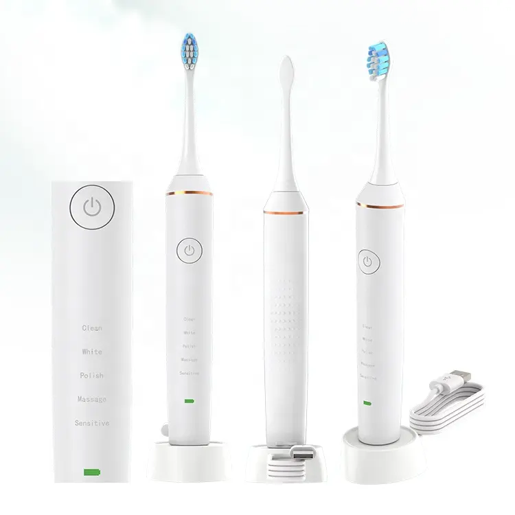 MH-cepillo de dientes eléctrico para adulto, cerdas suaves Dupont, sónicas, personalizadas, 2022