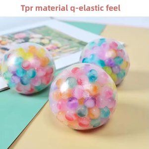 Jouet anti-stress en forme de pamplemousse ; Balle anti-stress créative à motifs, à presser et à étirer pour aider à se détendre - Product Image 2