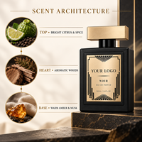 Parfum de Luxe Premium pour Homme, Vaporisateur à Brume Fine, Parfum Longue Durée, Notes de Fruits Citronnés, Épices, Ambre Noir, Coffret Cadeau