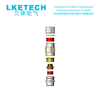 LKETECH E1W/M20 M20-M63 Presse-étoupe industriel en laiton blindé à double étanchéité IP67 étanche, filetage M/NPT pour alimentation