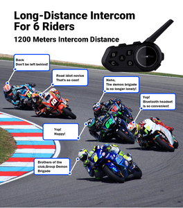 Nouveau kit intercom pour casque de moto <span class=keywords><strong>Europhone</strong></span> S6-SC-A ABS, communication longue portée, étanche, pour 6 personnes - Product Image 5