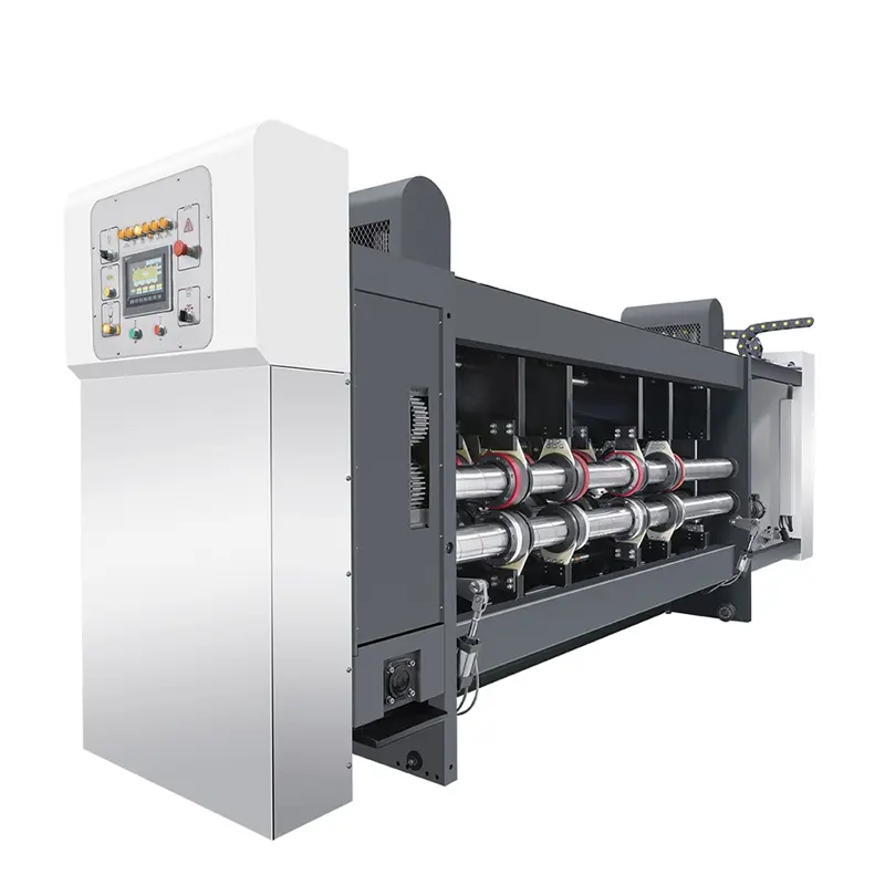 Impressora automática de alta velocidade para caixas de papelão, máquina flexográfica, cortadora e pasta, máquina de colagem e entalhe para impressão flexográfica