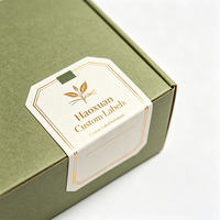 Etiquetas Adhesivas Personalizadas Haoxuan para Cajas de Regalo de Té, Papel de Arte Premium con Impresión en Lámina Dorada para Decoración de Empaques