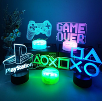 Veilleuse acrylique 3D LED 7 bits, Illusion 3D, lampe, pour jeux