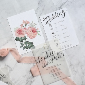 Conjunto de Tarjetas de Boda con Diseño Estampado en Papel <span class=keywords><strong>Vellum</strong></span>, Australia - Product Image 2