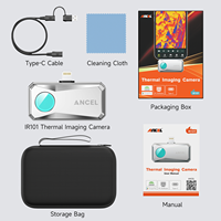 ANCEL IR101 Alat Multi-analisis USB-C Resolusi IR 256*192, Kecepatan Bingkai 25Hz, Pencitraan Termal Inframerah Portabel untuk Perbaikan Otomotif