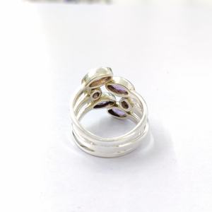Anillo de Amatista, Plata de Ley 925, Anillo de Piedra Preciosa, Amatista, Colección Hecha a Mano, Anillos Finos, Joyería de Plata, Precio al por Mayor - Product Image 3