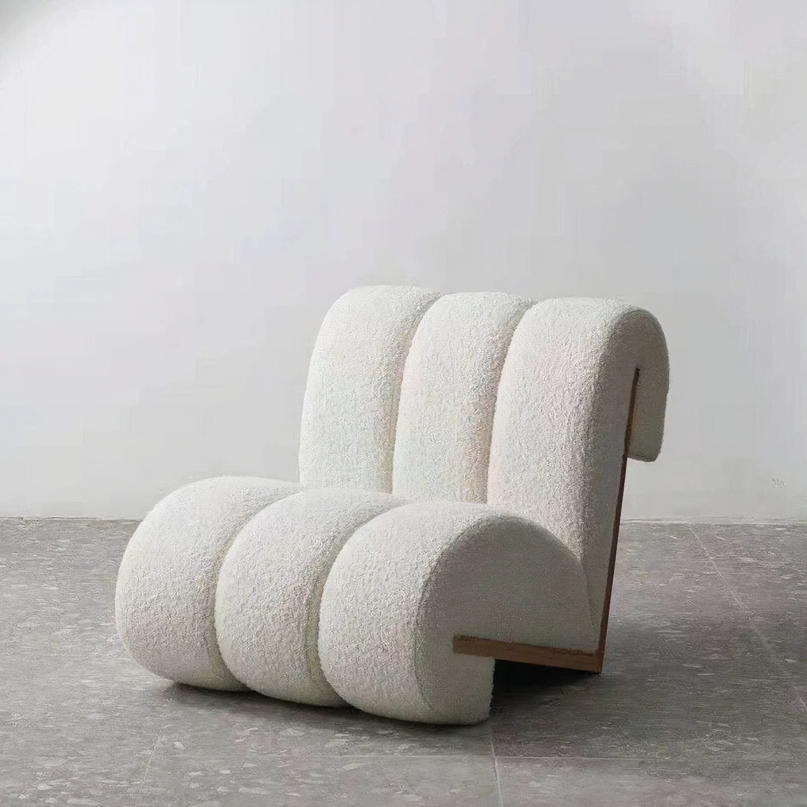 Nordic single seat high quality sofa chair contemporary solid wood wool living room leisure chairs for home
