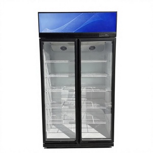 Enfriador Vertical de Bebidas con 2 Puertas de Vidrio para Supermercado, Exhibidor de Bebidas con Puerta de Vidrio, Refrigerador para <span class=keywords><strong>Coca</strong></span>-Cola - Product Image 1