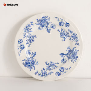 Service de table vintage en porcelaine fine à motif floral, nouveau design, assiettes de présentation pour mariages et anniversaires, ensemble de vaisselle décorative en céramique - Product Image 4