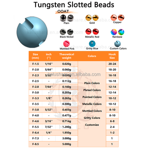Cuentas de Tungsteno para Pesca con Mosca, Cuentas Ranuradas de Tungsteno, Anzuelos de Pesca <span class=keywords><strong>Javi</strong></span>, Cuentas de Tungsteno para Atar Moscas Ninfa - Product Image 6