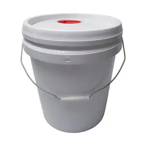 5加仑20L塑料聚丙烯桶桶润滑剂，带盖和金属塑料手柄
