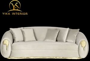 Canapé en cuir de luxe Boca Dolo <span class=keywords><strong>Bo</strong></span> italien pour salon de villa haut de gamme, grand appartement, style moderne et simple, canapé incurvé - Product Image 3