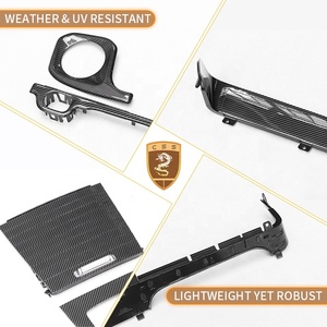 Accessori per Trim freno a mano con controllo centrale in fibra di carbonio a secco per interni auto <span class=keywords><strong>Mercedes</strong></span> Benz <span class=keywords><strong>G</strong></span> classe W465 - Product Image 4