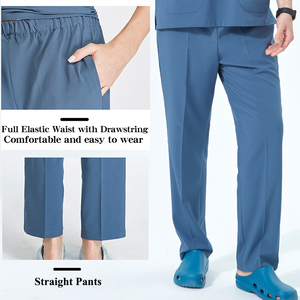 Set di Uniformi Mediche Classiche con Scollo a V per Uomo, Resistenti Tute da Infermiere e Dentista, Completo con Maglietta a Maniche Corte e Pantaloni per Veterinari e Ospedali - Product Image 3