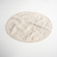 Serviette de table en lin pur à 100% personnalisée, bordure picot, serviette de table décorative