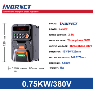 Variateur de fréquence VFD 220V 380V 0.75kw 1.5kw 2.2kw 50/60hz, variateurs de fréquence VFD 1hp 2hp 3hp, contrôleur de vitesse de moteur AC VFD VSD - Product Image 4