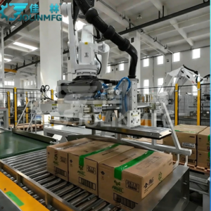 Système de palettisation robotisé haute vitesse avec emballage automatique par <span class=keywords><strong>film</strong></span> étirable pour palettes de cartons, guidé par la vision, pour charges lourdes - Product Image 2