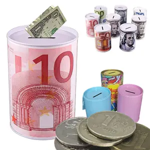 Geld sparen Blechdose Benutzer definierte Sparschwein Großhandel Lieferant Metall für Kinder Blechdose Runde CMYK Truck Shaped Geschenk Blechdose Winziges Schwein