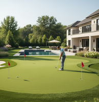 Gazon synthétique de golf artificiel de haute qualité sur mesure, 20 mm/15 mm, rouleau de gazon synthétique pour intérieur et extérieur, vente directe d'usine