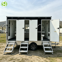 Remorque de toilettes mobiles GoEasy, toilettes portables avec réservoir de récupération des déchets pour l'extérieur