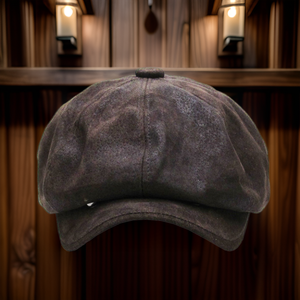 Chapeau Ivy Vintage en Similicuir de Haute Qualité pour Hommes, Personnalisable OEM, Vente en Gros, Couvre-chef Unisexe d'Hiver, Motif Uni du Fabricant - Product Image 6