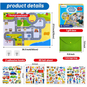 Kit de Tablero de Historias de Fieltro Montessori con Temática de Transporte, Juguete Educativo para Niños, Herramientas de Franela para el Aprendizaje, Ayuda para Actividades de Niños Pequeños en el Aula - Product Image 2