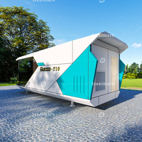 Préfabriqué modulaire minuscule préfabriqué bricolage plage Portable cabine Bungalow fabriqué Flatpack Casas Prefabricadas Container House